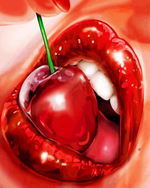 Lips And Cherry Paint By Number.png