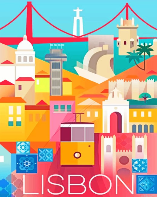 Lisbon Portugal Illustrations Paint By Numbers.png
