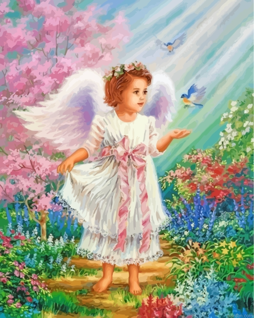 Little Angel Girl Paint By Number.png