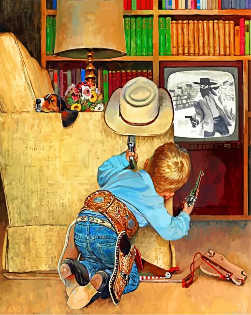 Little Cowboy Paint By Number.png