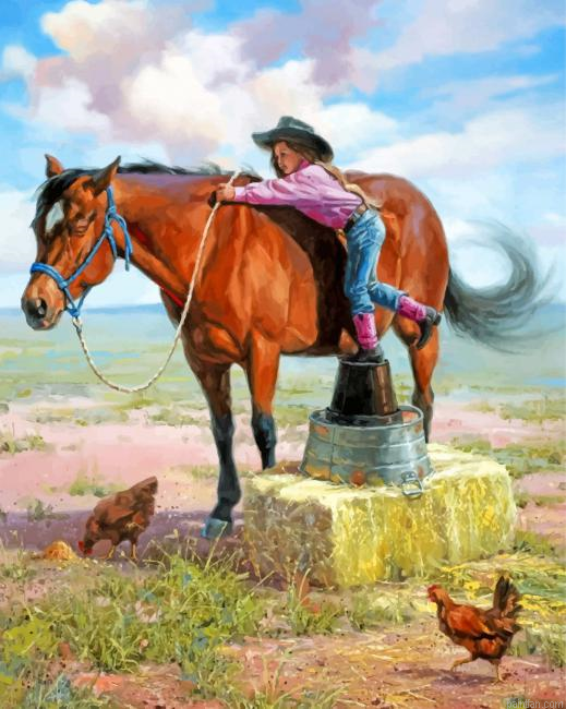 Little Cowgirl Paint By Number.png