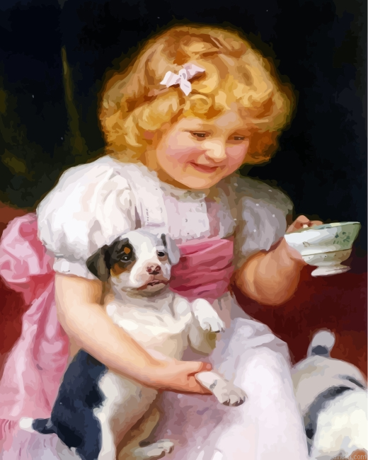 Little Girl And Puppy Paint By Number.png