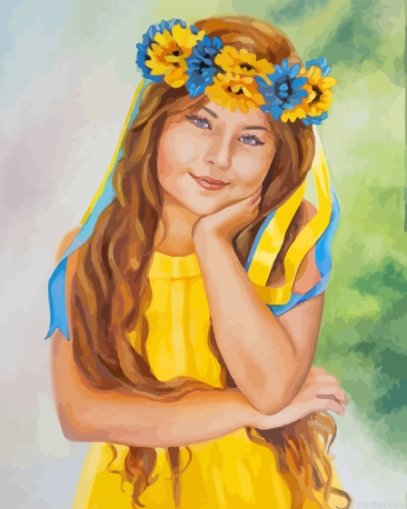 Little Lady In Yellow Dress Paint By Numbers.png