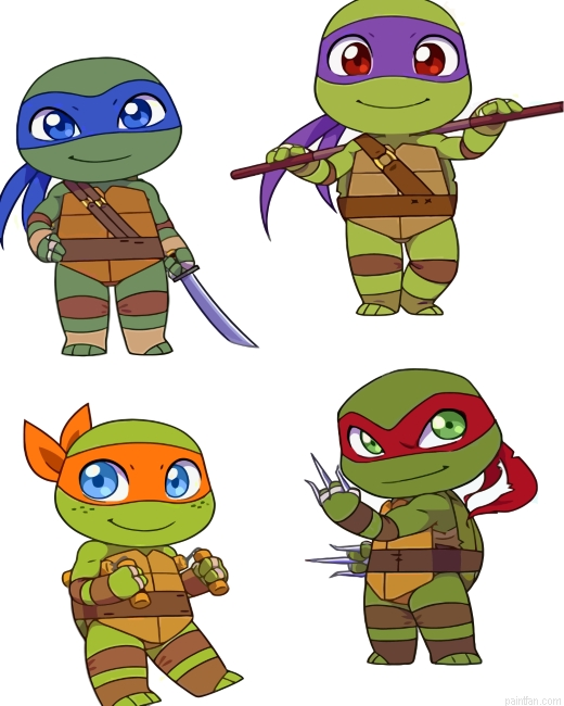 Little Ninja Turtles Paint By Number.png