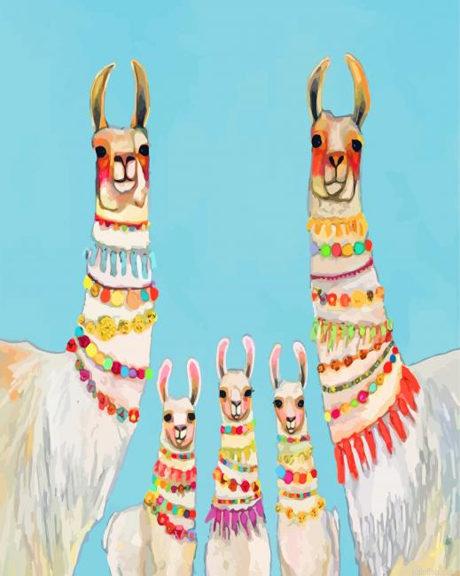 Llama Family Paint By Number.png
