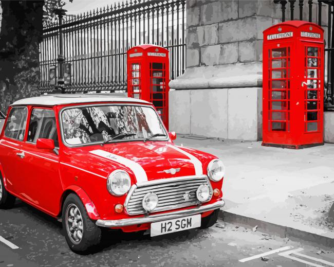 London Red Mini Car Paint By Numbers.png