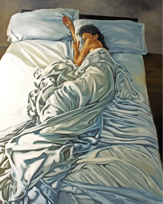 Lonely Lady In Bed Paint By Numbers.png