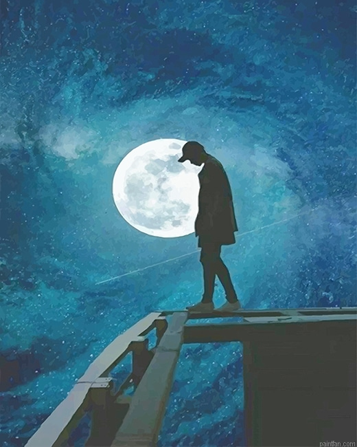 Lonely Man Moon Silhouette New Paint By Numbers.png