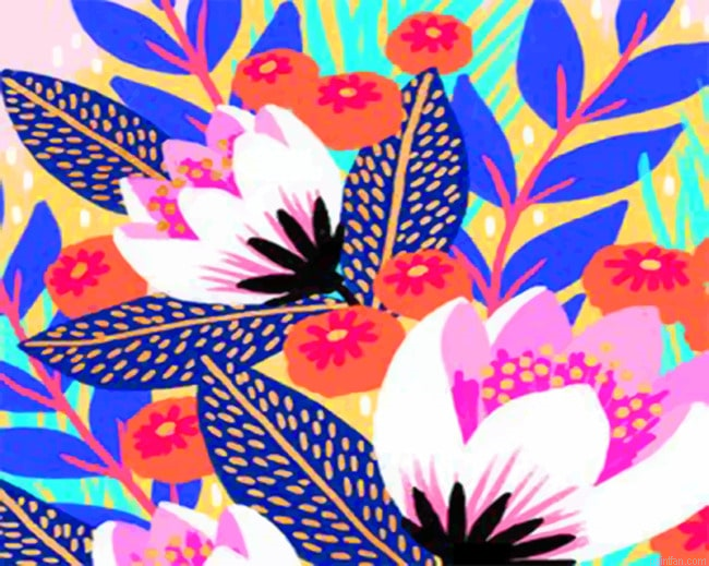 Lotus Blooms Colorful Paint By Numbers.png