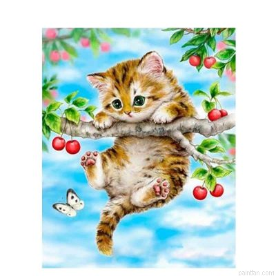 Lovable Cat Paint By Numbers.png