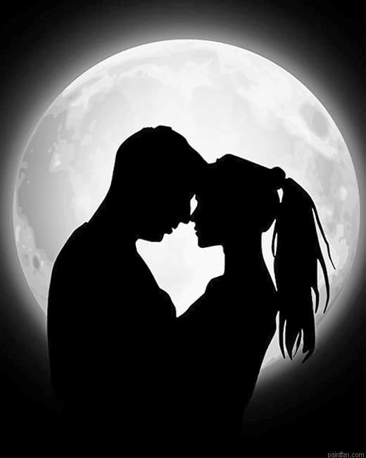 Lovely Couple Silhouette New Paint By Numbers.png