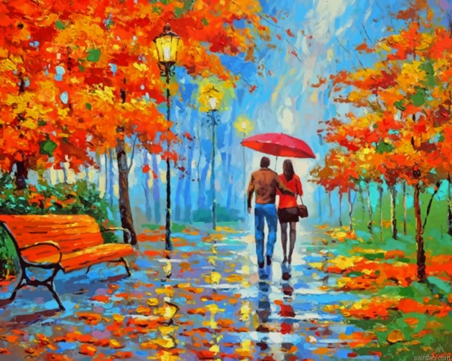 Lovers Under The Same Umbrella New Paint By Numbers.png