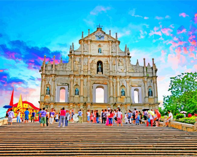 Macao Ruins Of St Pauls Paint By Number.png