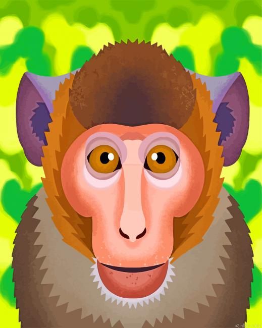Macaque Monkey Paint By Number.png