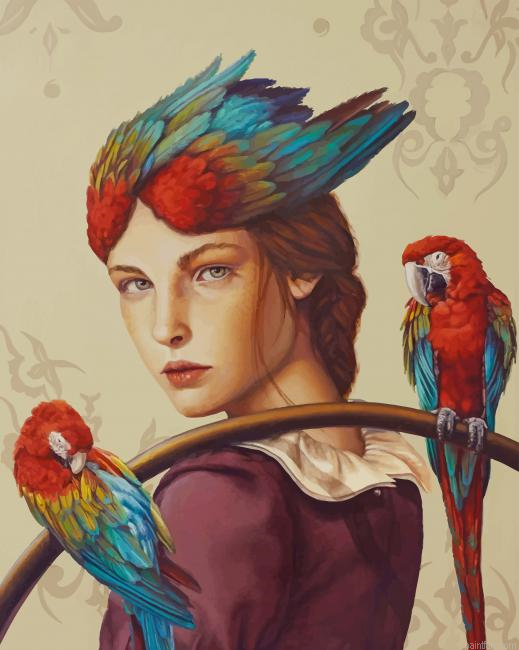 Macaw Girl Art New Paint By Numbers.png