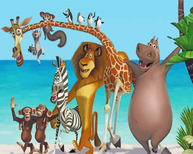 Madagascar Animated Film Paint By Number.png
