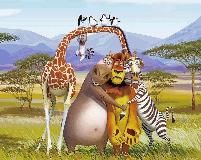 Madagascar Animation Movie Paint By Number.png