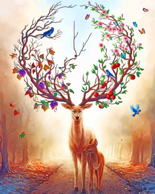 Magical Deer New Paint By Numbers.png