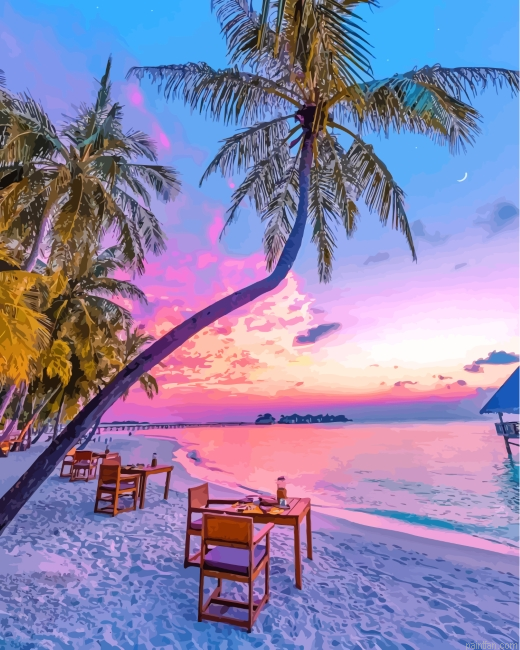 Maldives Sunset Paint By Number.png
