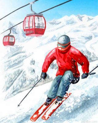 Man Skiing Paint By Number.png