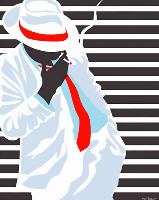 Man Smoking Pop Art Paint By Numbers.png