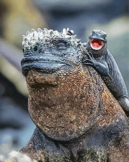 Marine Iguana Paint By Numbers.png