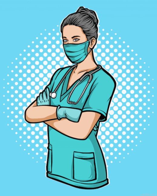 Medical Nurse Illustration Paint By Number.png