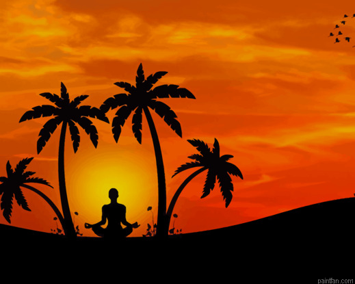 Meditation Yoga Silhouette Paint By Number.png