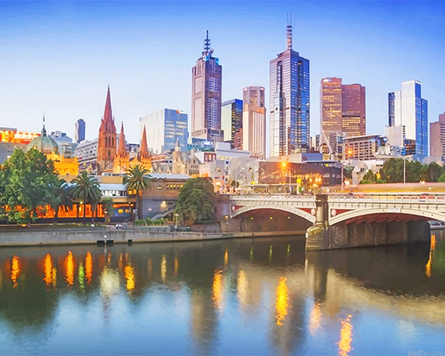 Melbourne City River New Paint By Numbers.png
