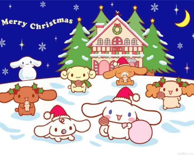 Merry Christmas Cinnamoroll Paint By Numbers.png