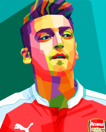 Mesult Ozil Pop Art Paint By Numbers.png