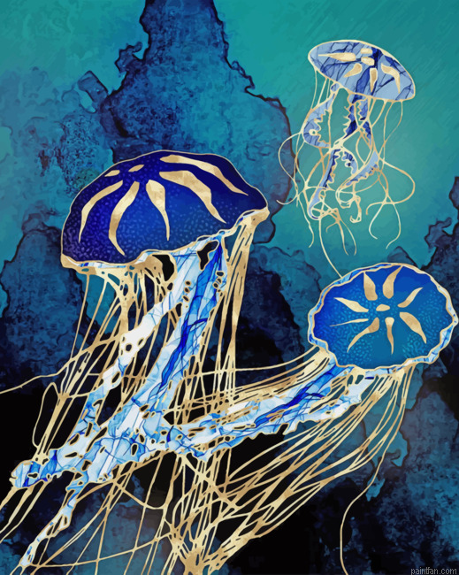 Metallic Jellyfish Paint By Number.png