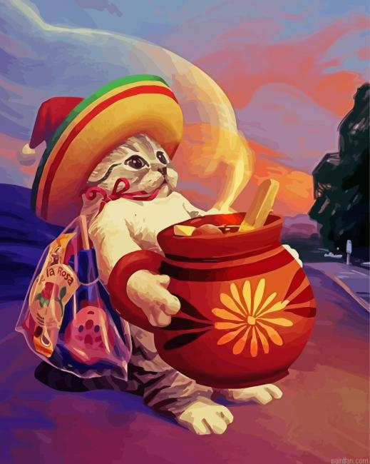 Mexican Cat Paint By Numbers.png