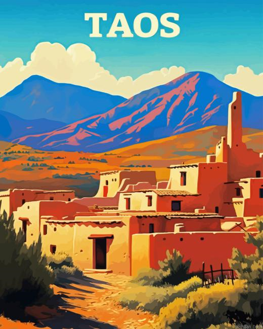 Mexico Taos Poster Paint By Numbers.png