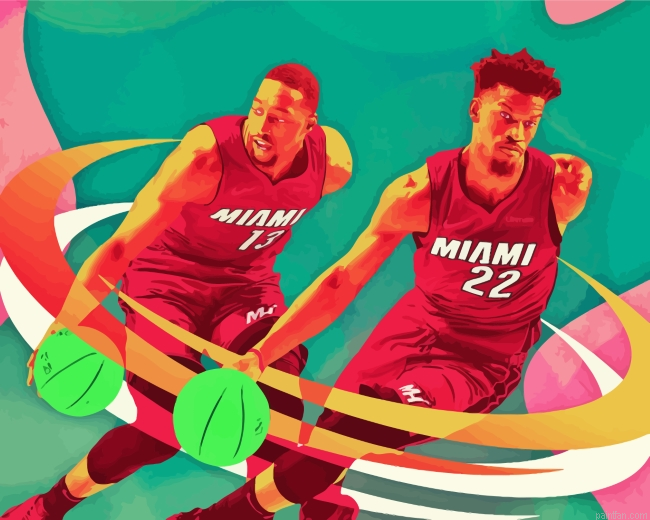 Miami Heat Players Art Paint By Number.png