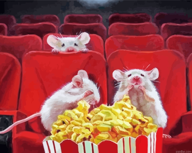 Mice Watching Horror Movie Paint By Number.png