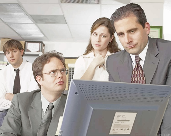 Michael Scott Dwight Schrute The Office New Paint By Numbers.png