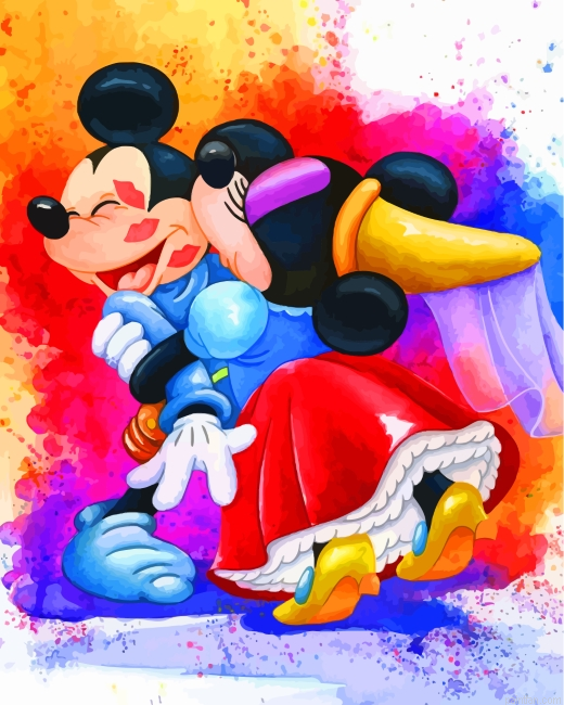 Mickey And Minnie Kiss Paint By Number.png