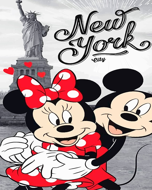 Mickey Mouse And Minnie New York New Paint By Numbers.png