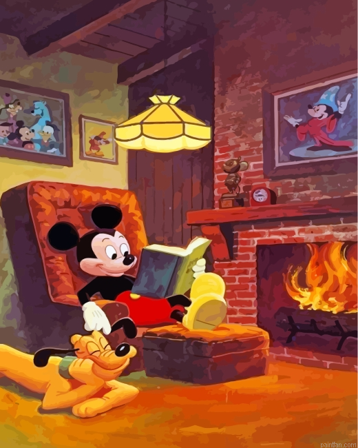 Mickey Mouse And Pluto Paint By Number.png
