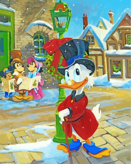 Mickey Mouse Family And Donald Duck Paint By Number.png