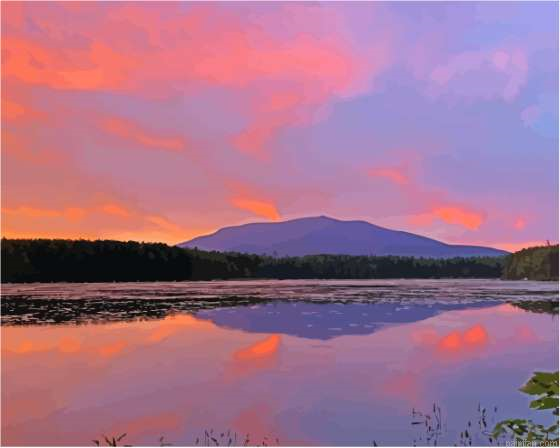 Millinocket Lake Maine Paint By Numbers.png