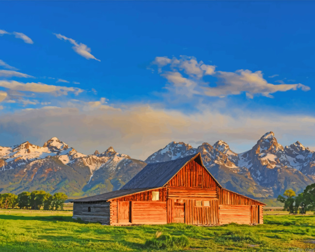 Milton Barn In Jackson Hole Paint By Numbers.png