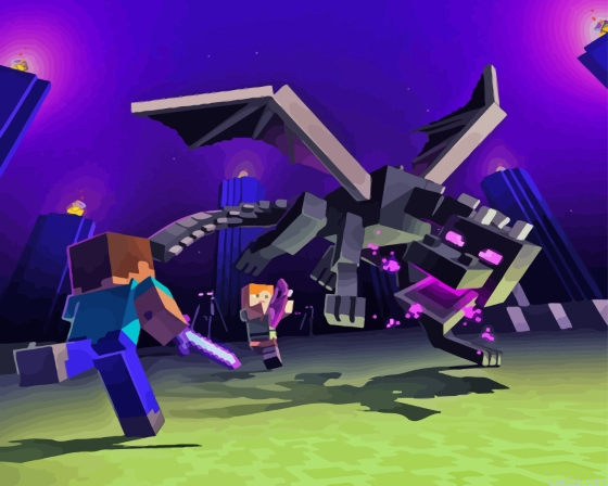 Minecraft Dragon Paint By Numbers.png