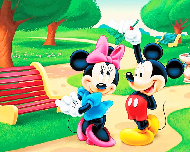 Minnie And Mickey Mouse New Paint By Numbers.png