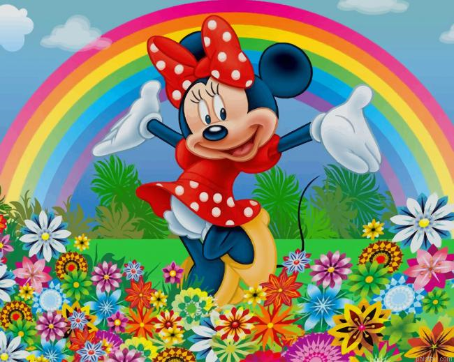 Minnie In Garden New Paint By Numbers.png