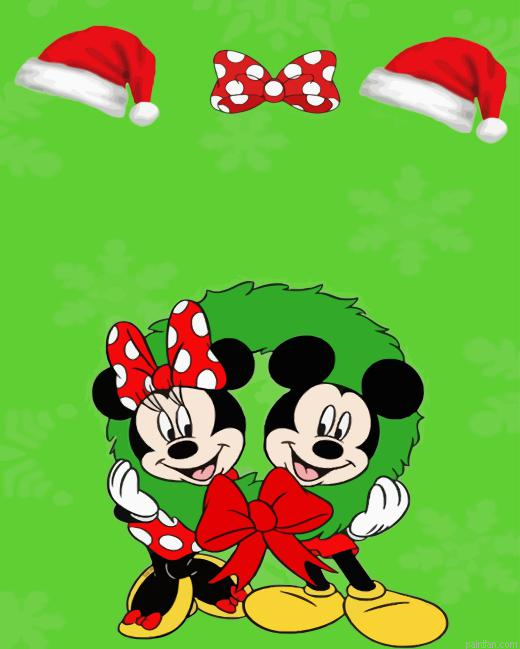 Minnie Mouse Christmas Paint By Numbers.png