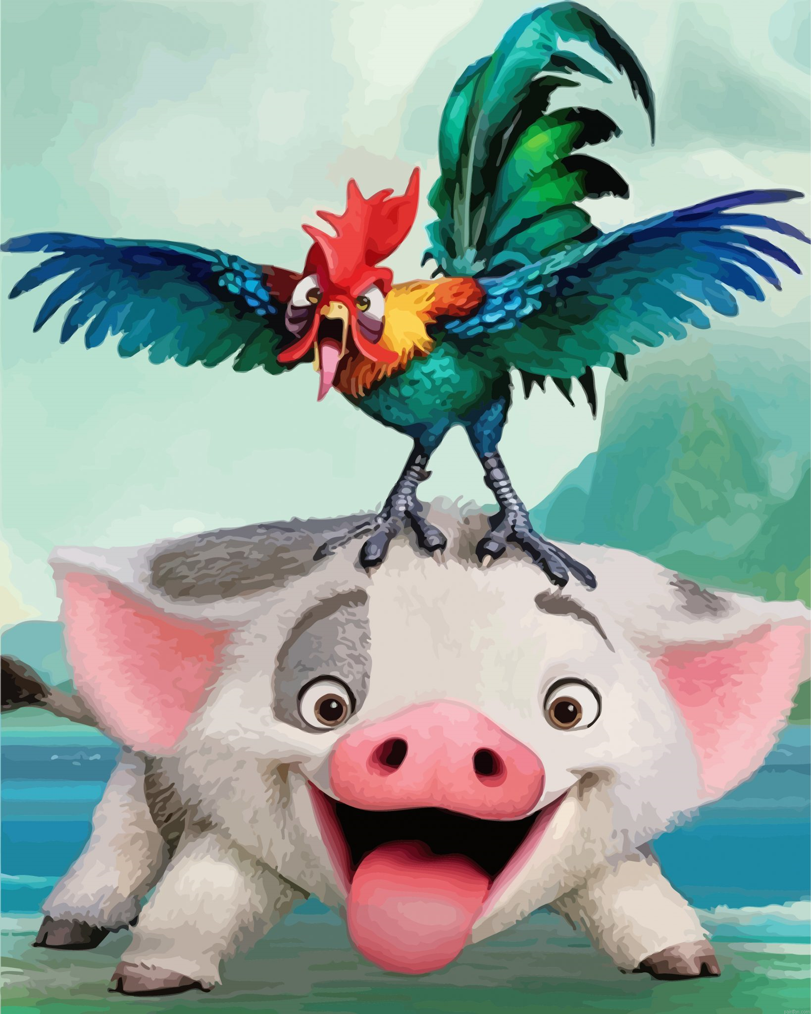 Moana Pua And Hei Hei Paint By Number.png