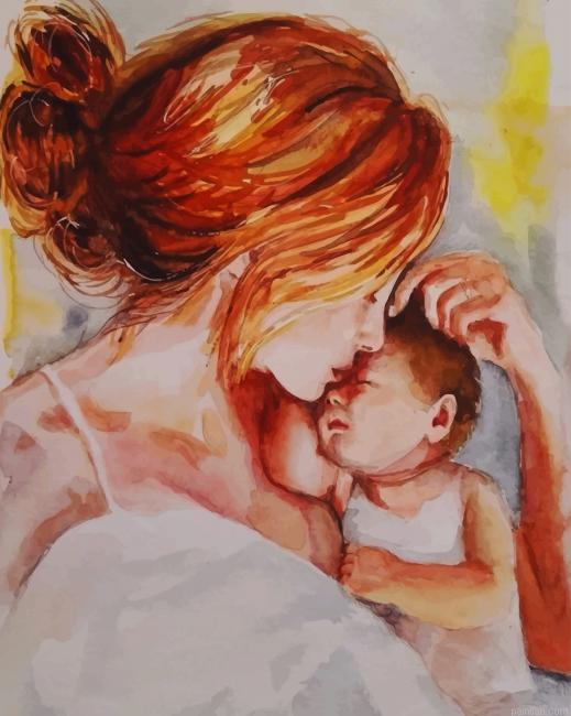 Mom And Her Baby New Paint By Numbers.png