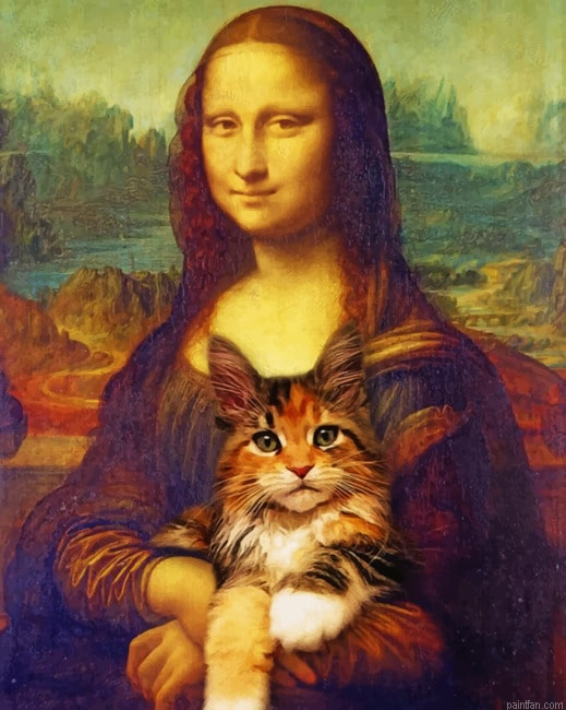 Mona Lisa And Her Cat New Paint By Numbers.png